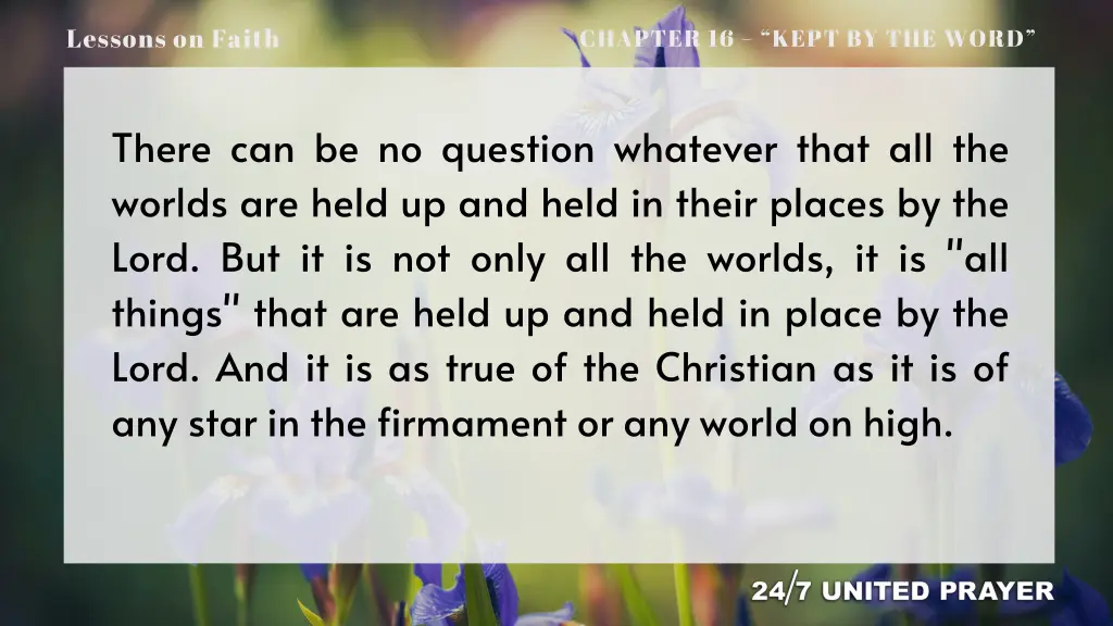 lessons on faith 9