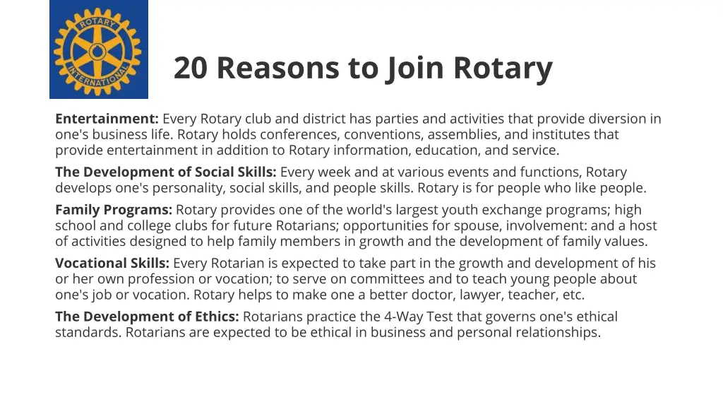 20 reasons to join rotary 2