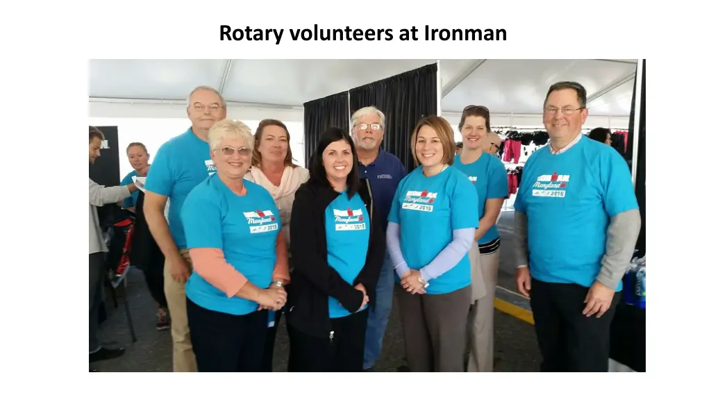 rotary volunteers at ironman