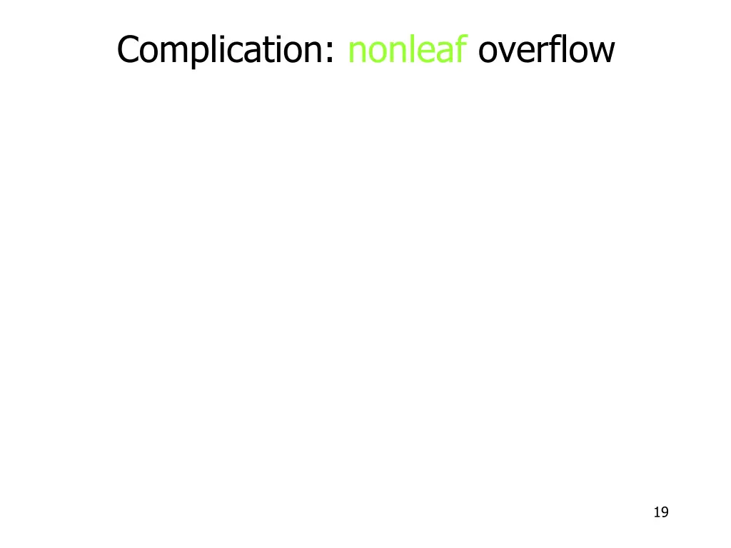 complication nonleaf overflow