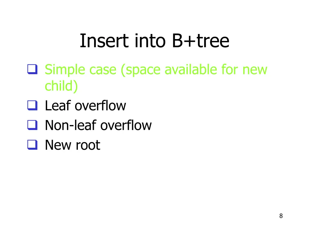 insert into b tree 1