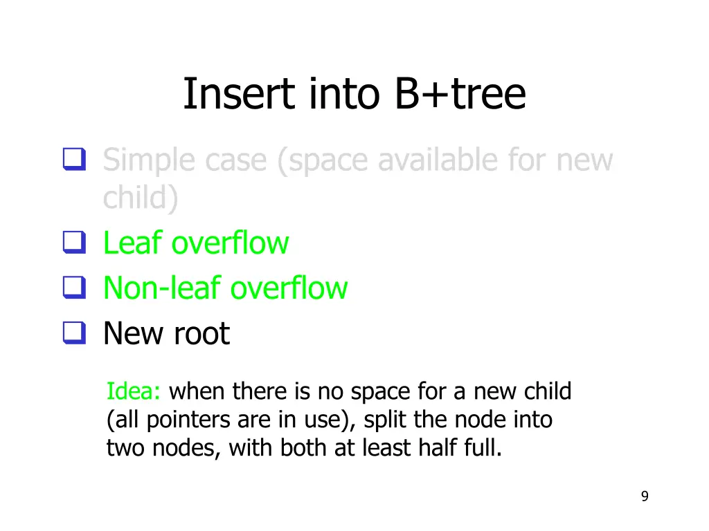 insert into b tree 2