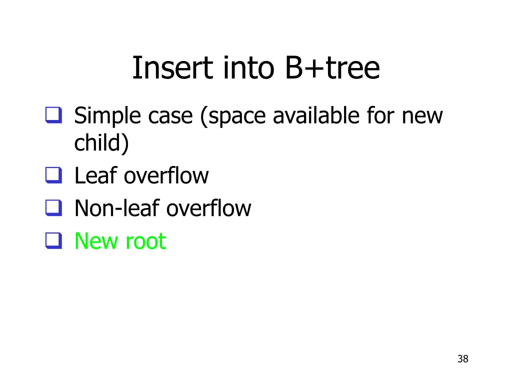 insert into b tree 4