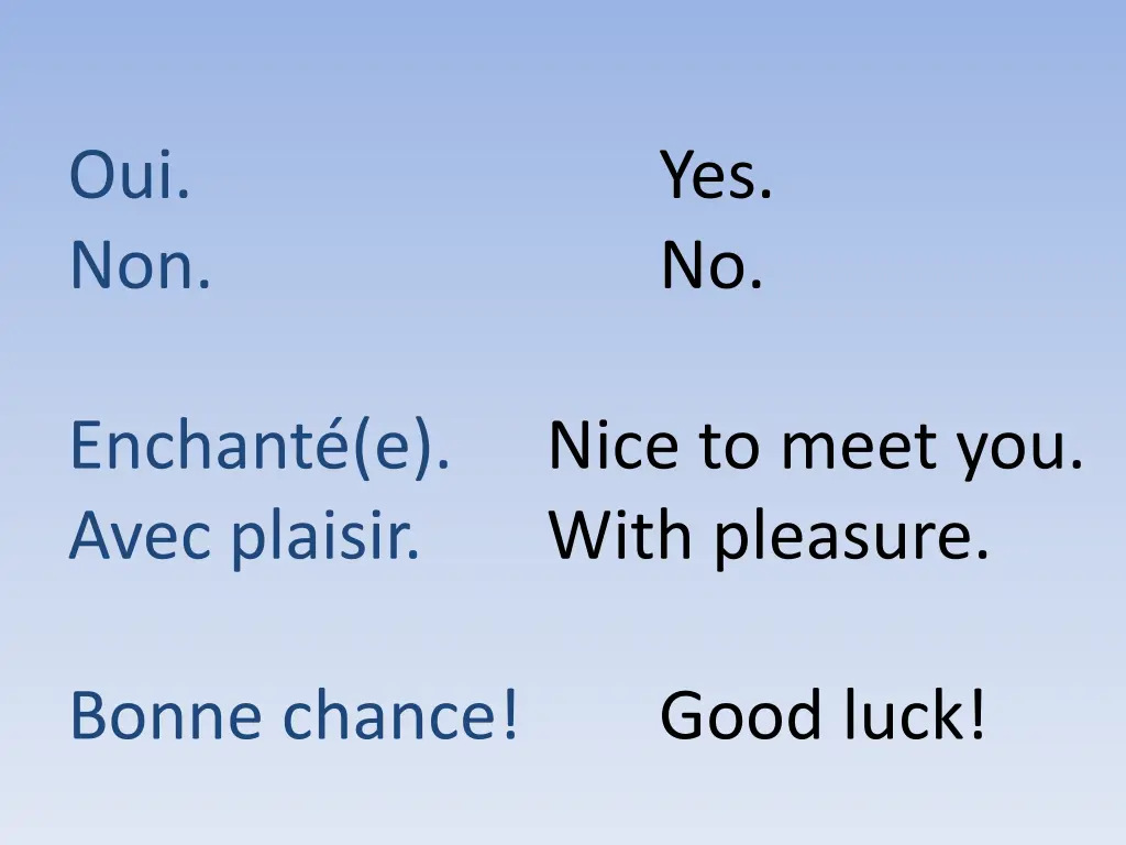 oui non