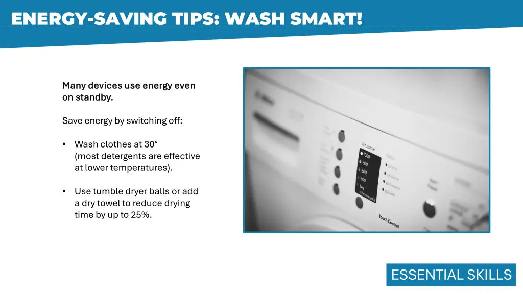 energy saving tips wash smart