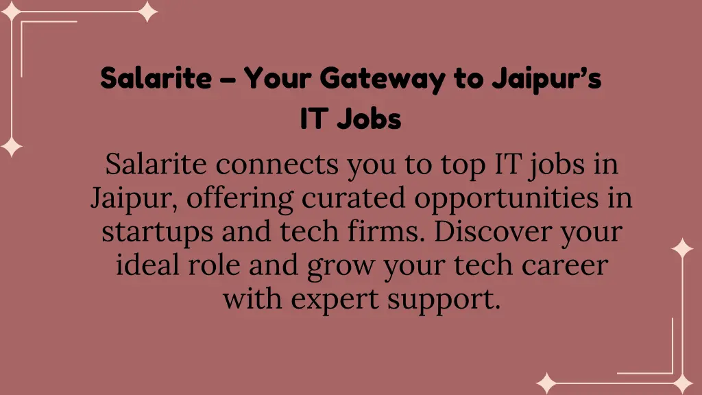 salarite your gateway to jaipur s it jobs