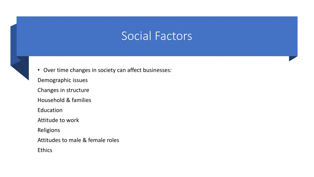 social factors 1