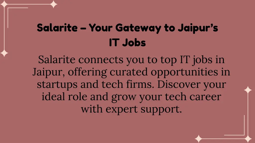 salarite your gateway to jaipur s it jobs