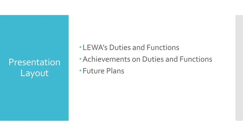 lewa s duties and functions