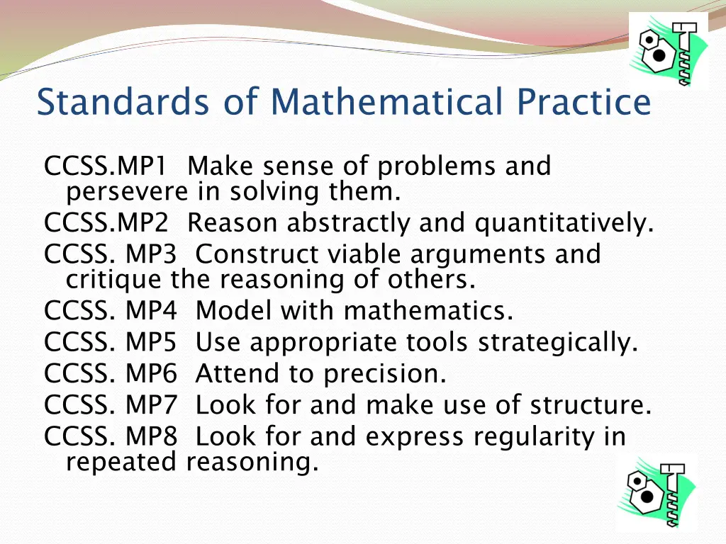 standards of mathematical practice