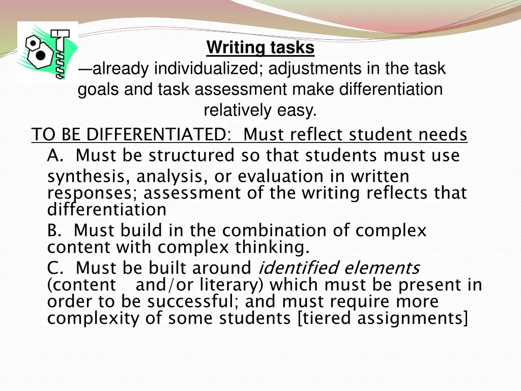 writing tasks