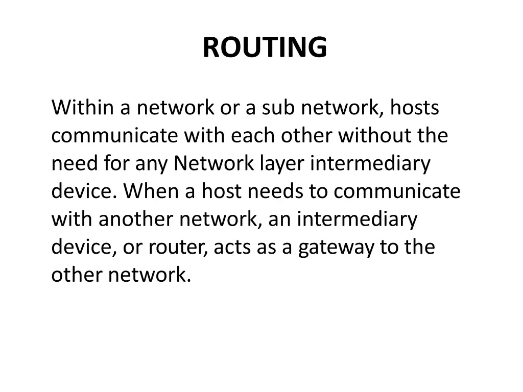 routing