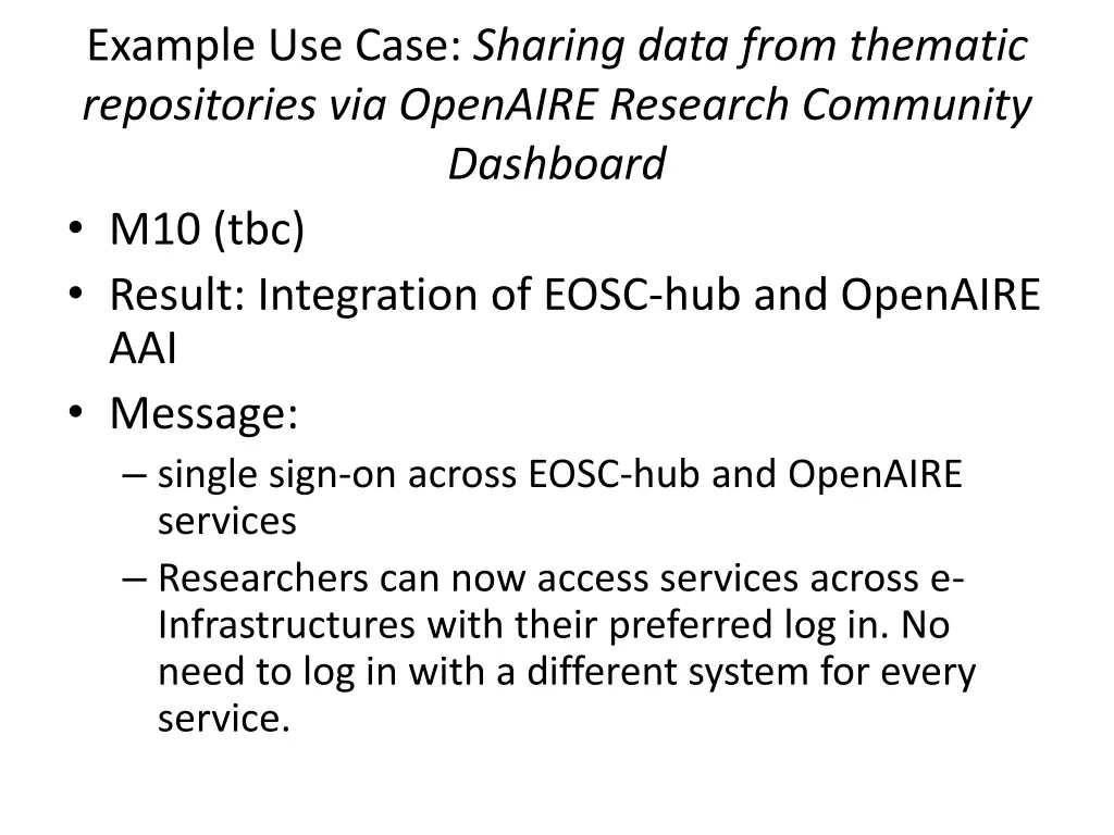 example use case sharing data from thematic
