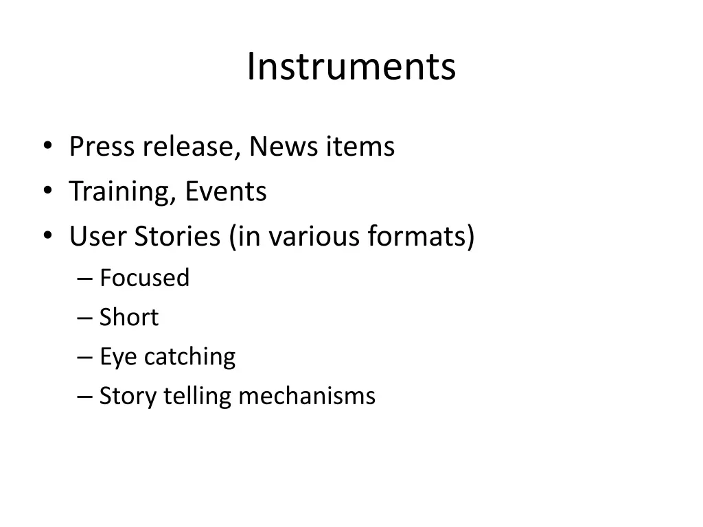 instruments
