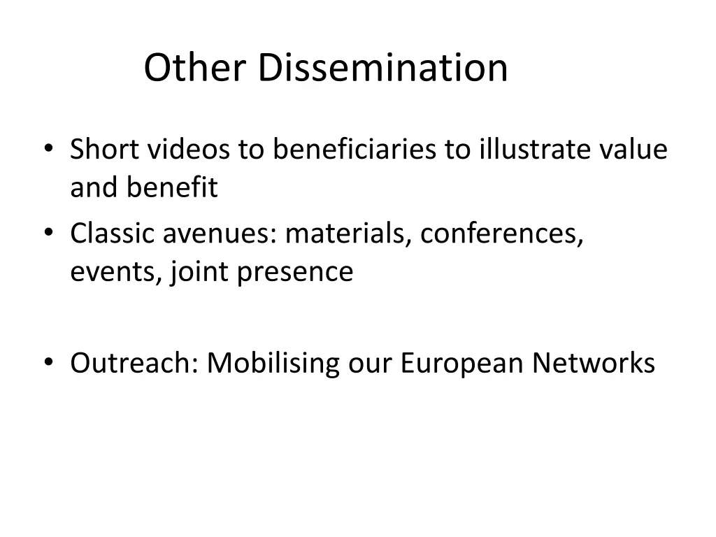 other dissemination