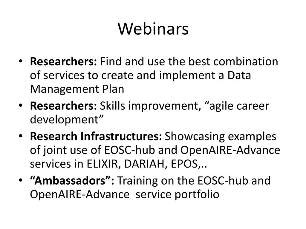 webinars
