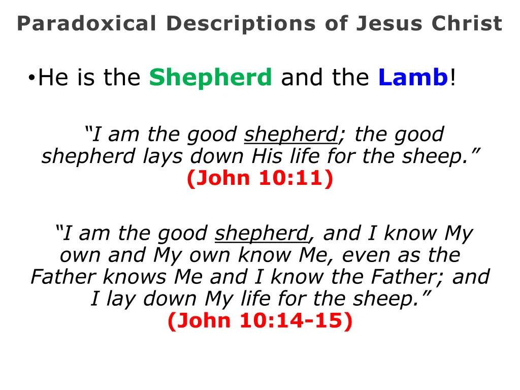 paradoxical descriptions of jesus christ 2