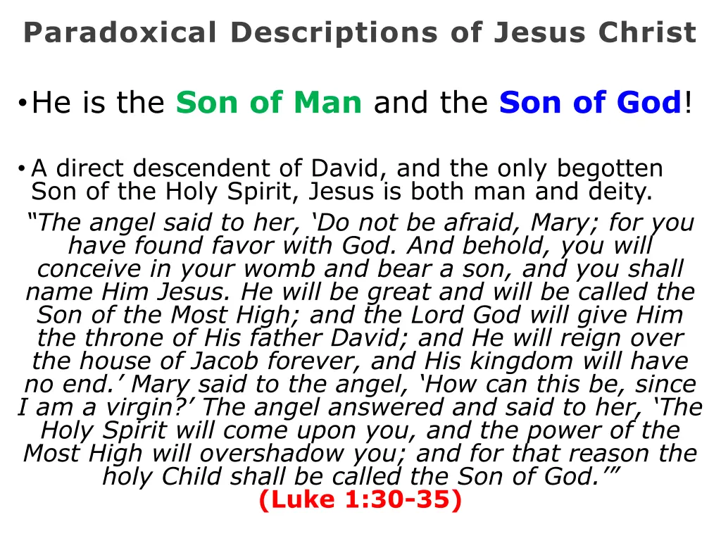 paradoxical descriptions of jesus christ 27