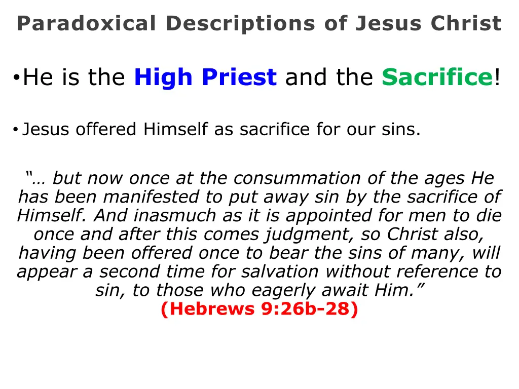 paradoxical descriptions of jesus christ 29