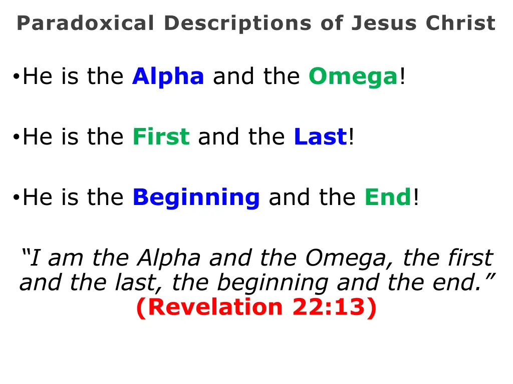 paradoxical descriptions of jesus christ 31