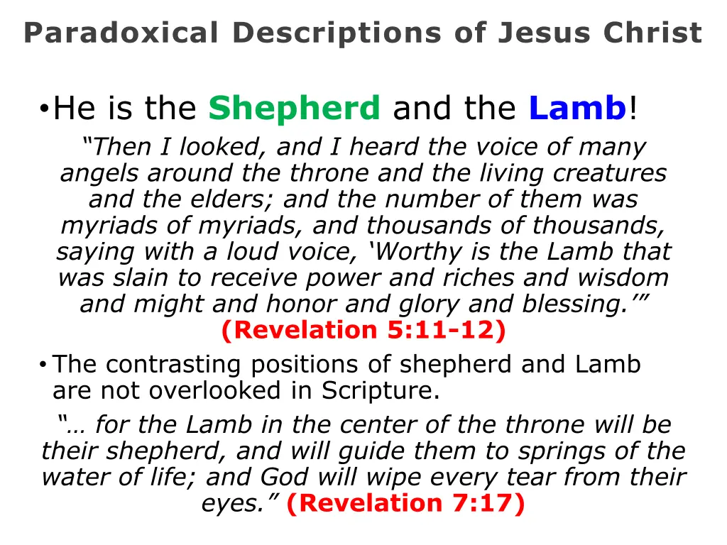 paradoxical descriptions of jesus christ 7