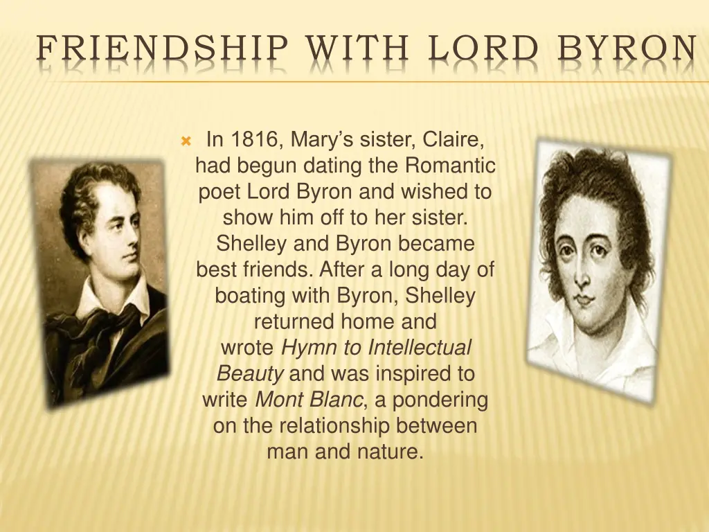 friendship with lord byron