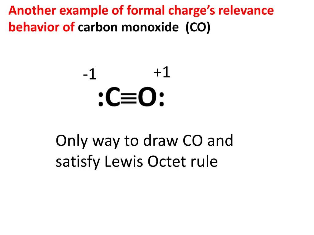 another example of formal charge s relevance