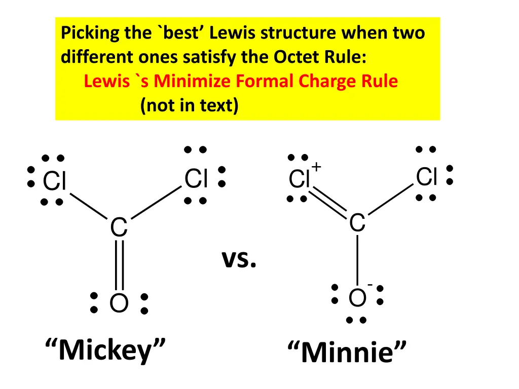 picking the best lewis structure when