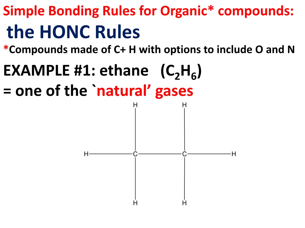 simple bonding rules for organic compounds