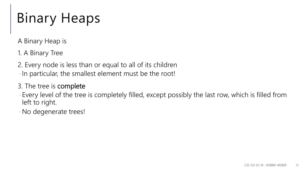 binary heaps