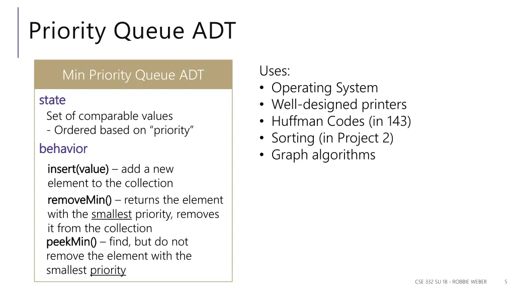 priority queue adt