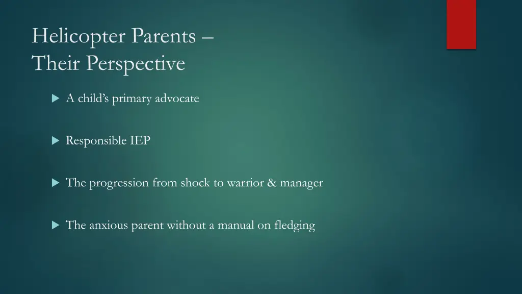 helicopter parents their perspective
