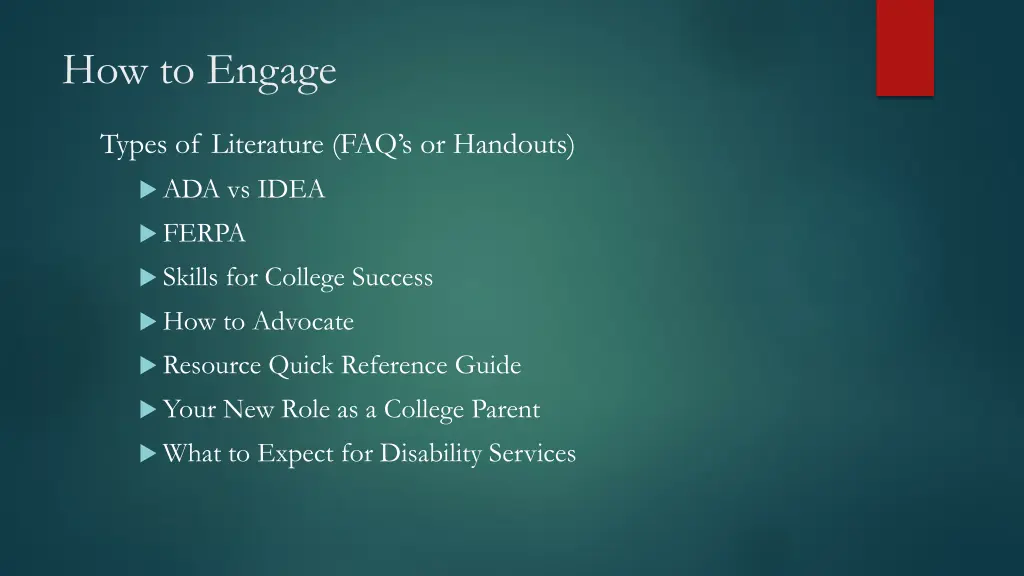how to engage 1