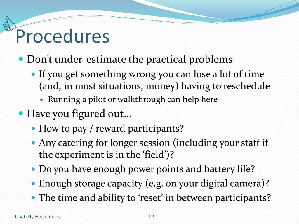 procedures