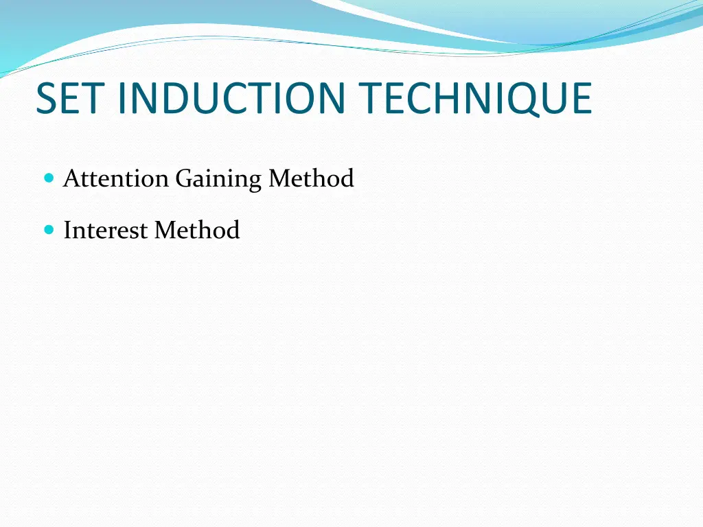 set induction technique
