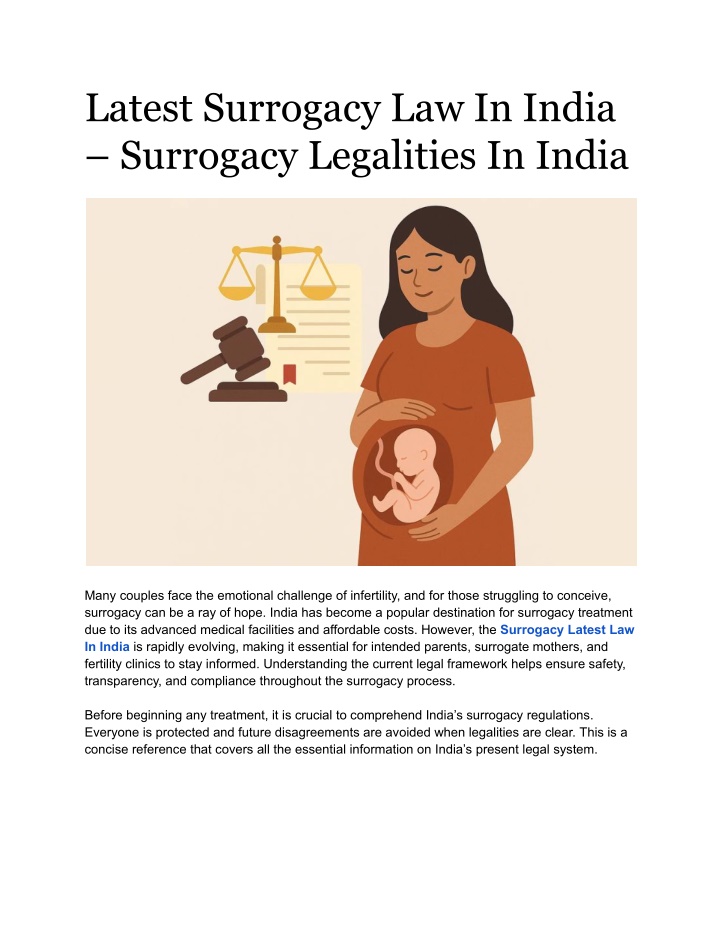 latest surrogacy law in india surrogacy