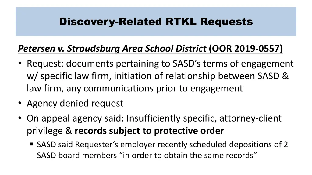 discovery related rtkl requests 4