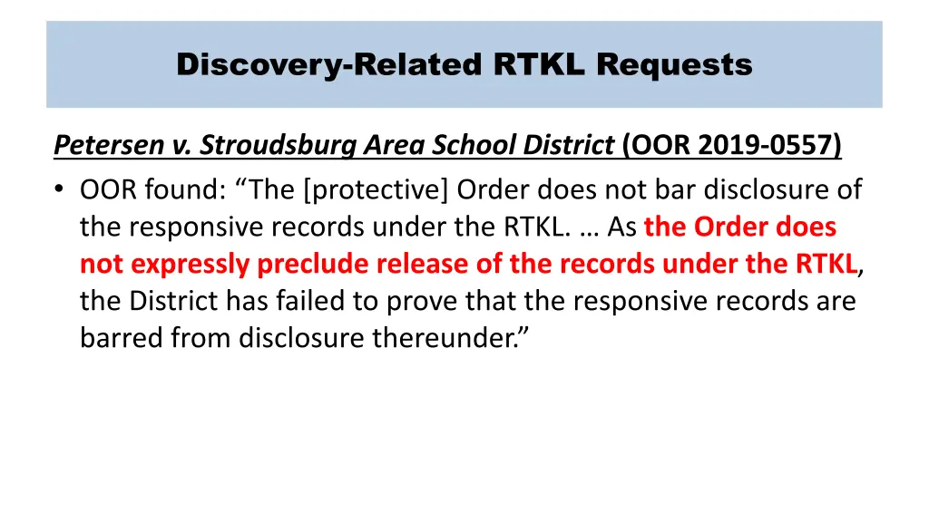 discovery related rtkl requests 5