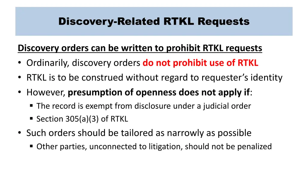 discovery related rtkl requests