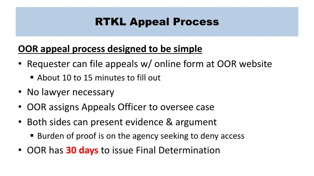 rtkl appeal process