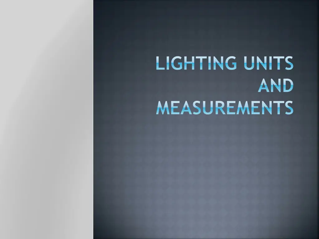 lighting units