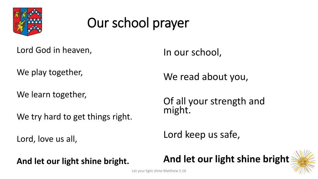 our school prayer our school prayer