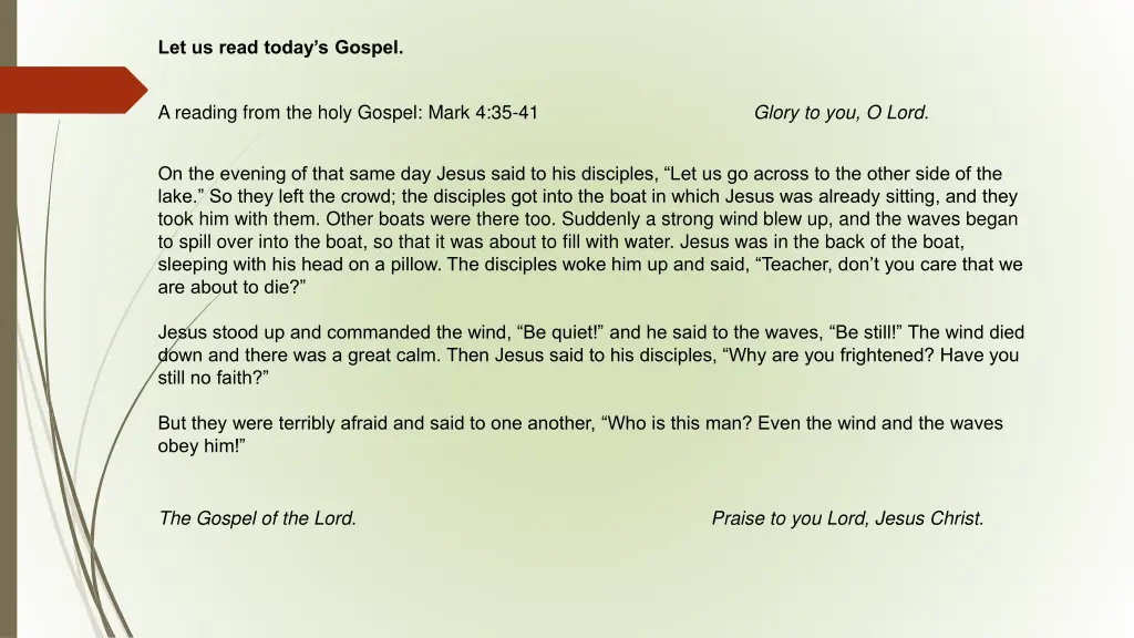 let us read today s gospel 1