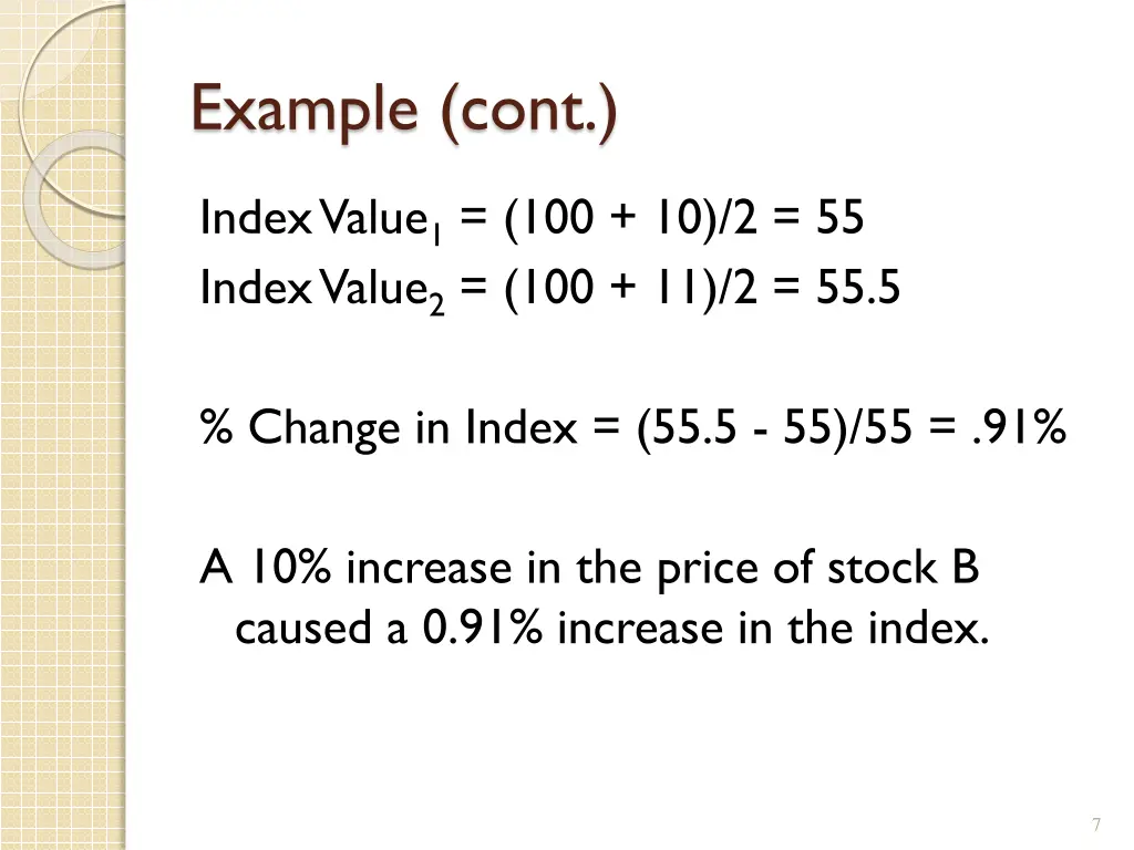 example cont