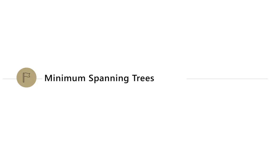 minimum spanning trees