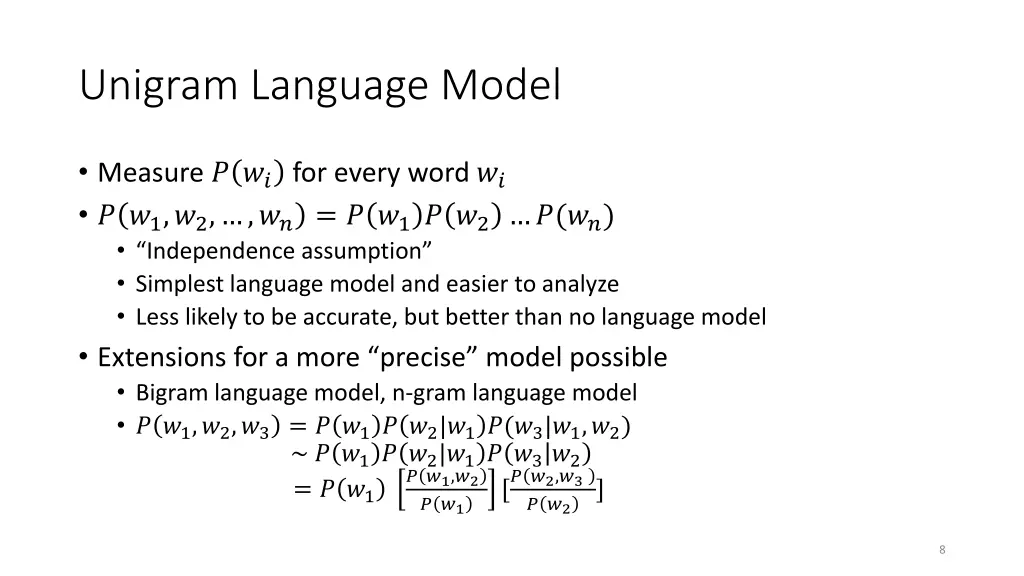 unigram language model
