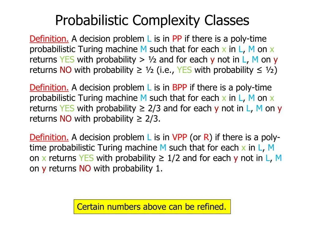 probabilistic complexity classes 34