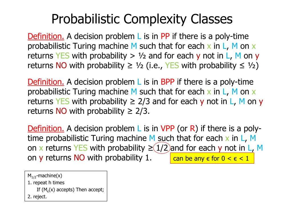 probabilistic complexity classes 36