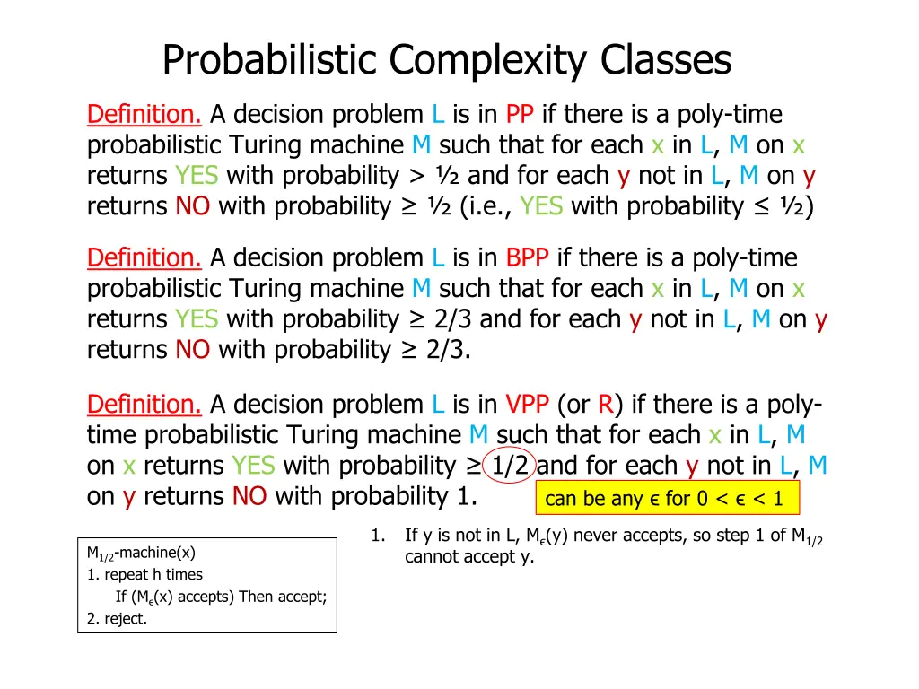 probabilistic complexity classes 37