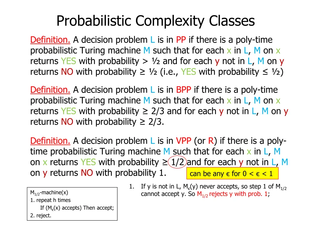probabilistic complexity classes 38